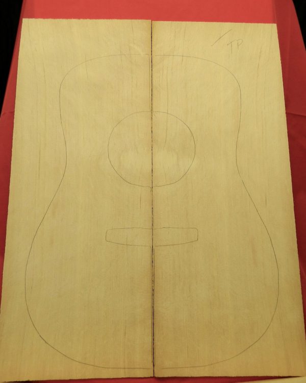 OK Grade Tranquill Point Quilt Bearclaw Jumbo Guitar Top