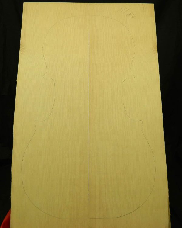 AAA Grade lite curly sitka Cello - Image 2