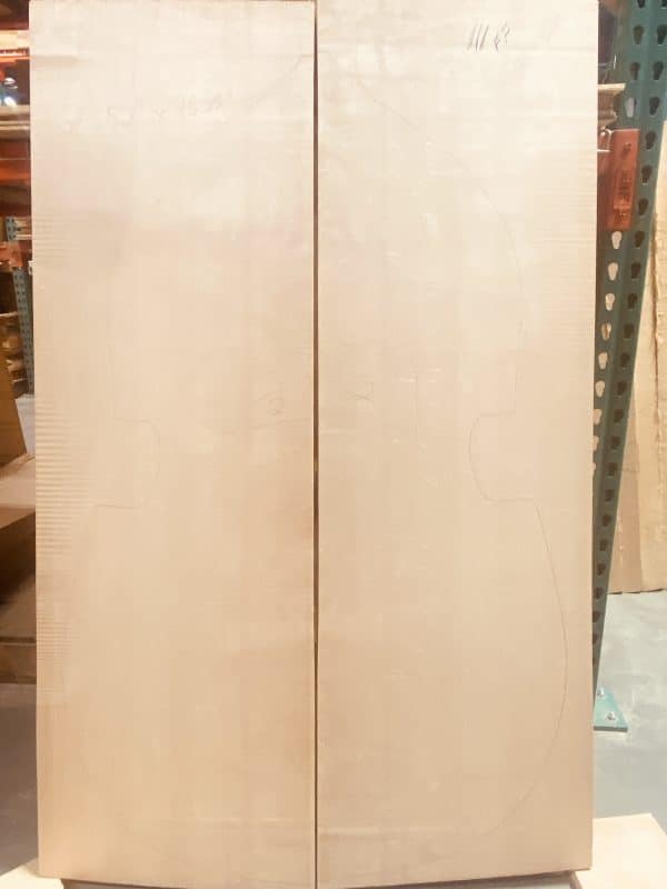 AAA Bearclaw Figured Sitka Spruce Full Size Double Bass Front - Image 3